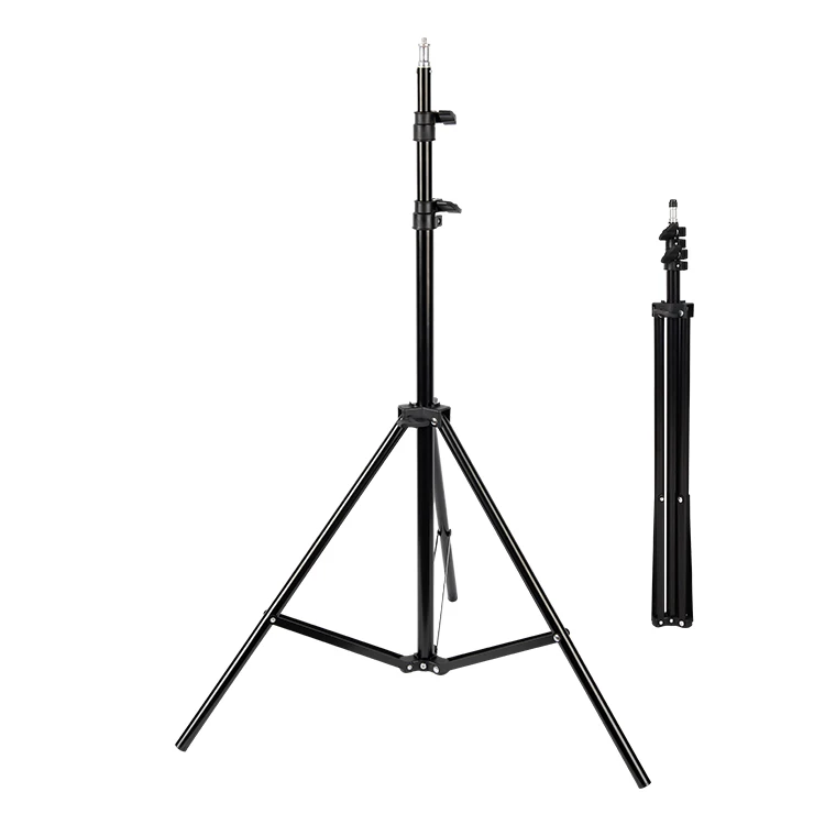 

190cm Portable Light Weight Foldable Light Tripod Stand for Cellphone Camera Live Streaming Photographing, Black