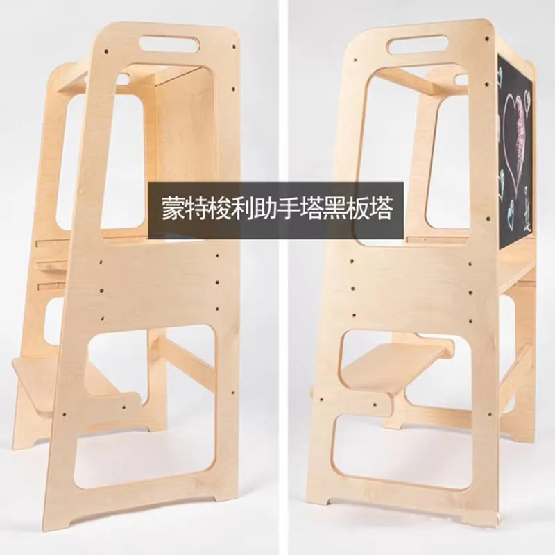 

2024 new product hot selling wooden baby chairs learning standing wooden educational toys for kids learning with CPC with CE