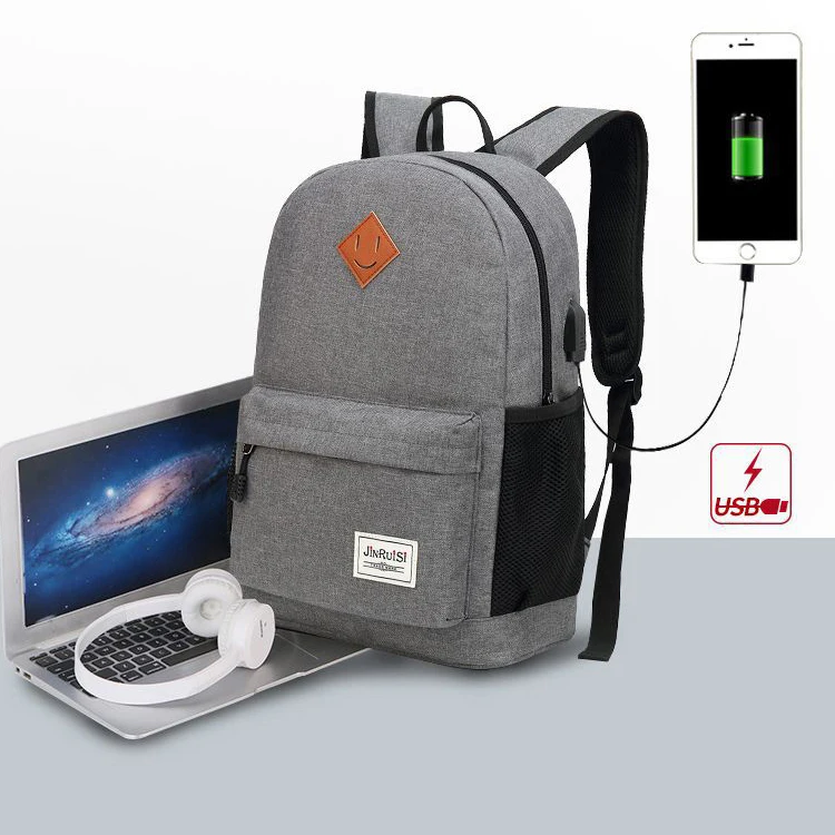 

Student School Bag Kids Trendy Simple Anti-Theft Usb Travel Backpack, 4 colors