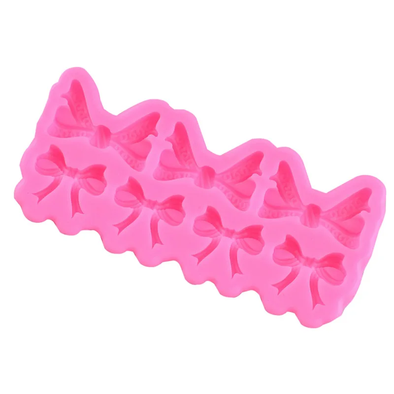 

7 Holes Cute Bowknot Animal Shape Liquid Silicone Mold Chocolate Cake Decoration Baking Tools Baking Pastry Baking Pan Mold