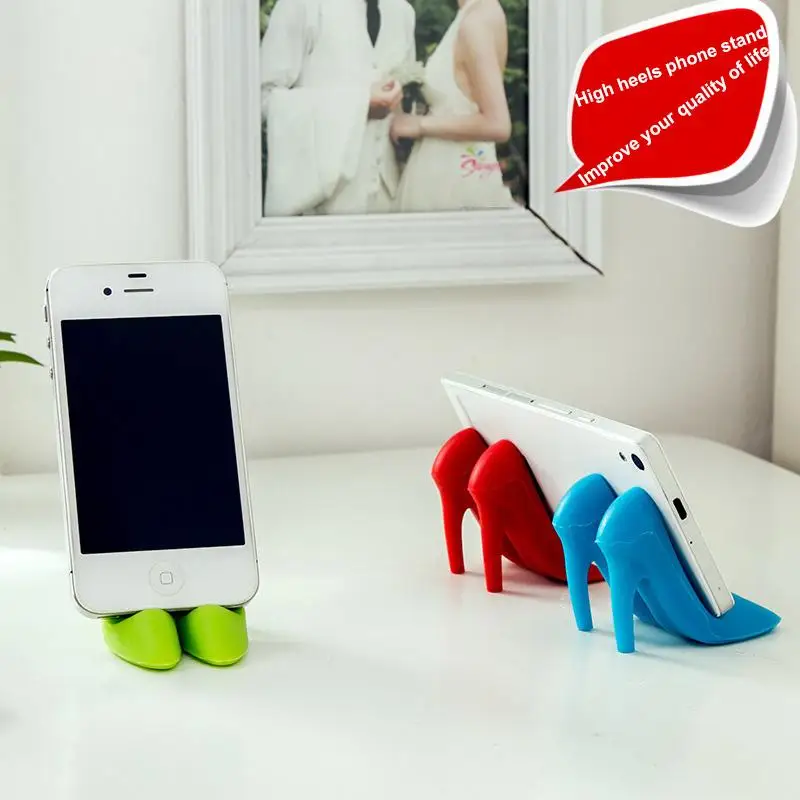 

New Cute High Heel Shoes Phone Holder for iPhone 6s Plus, Lazy Stents for Samsung Galaxy S7/S6 for Huawei Mate 8/7, Pink/white/blue/red/green/black