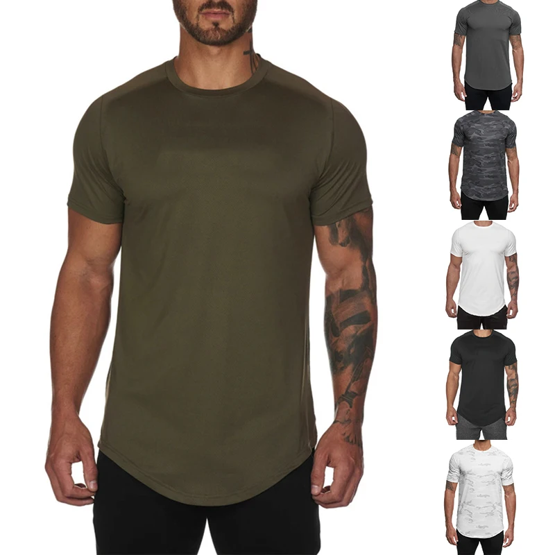 

High quality Slim Fit Fashion Design Gym Men O-Neck Short Sleeve T Shirt Men
