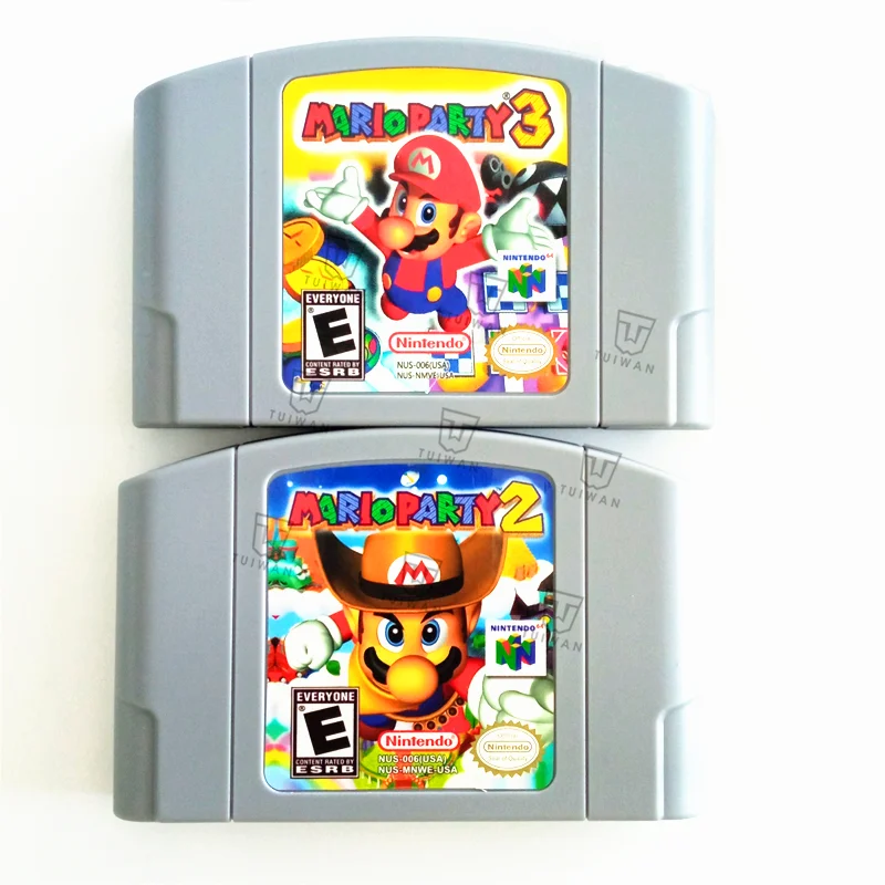 

English Retro Games Cards Cartridges For N64 Marlo Party 1 2 3, Picture