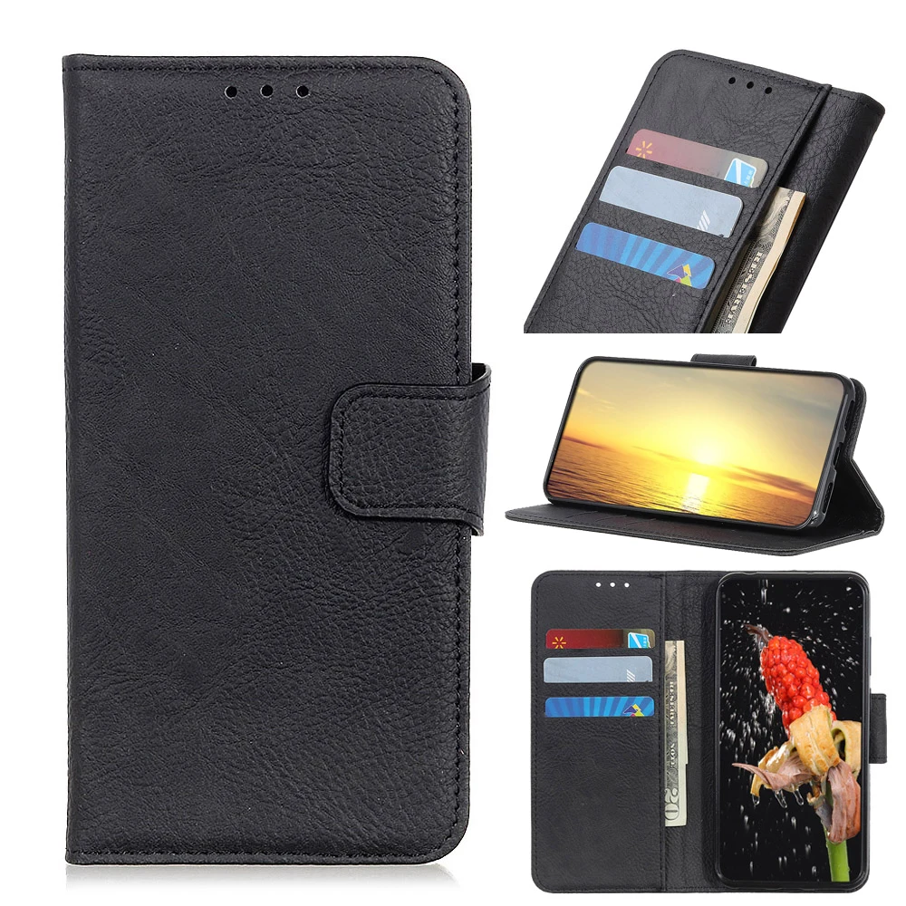 

Litchi grain PU Leather Flip Wallet Case For OPPO RENO 6 PRO With Stand Card Slots, As pictures