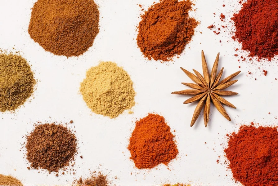 Various spice mixtures in jars