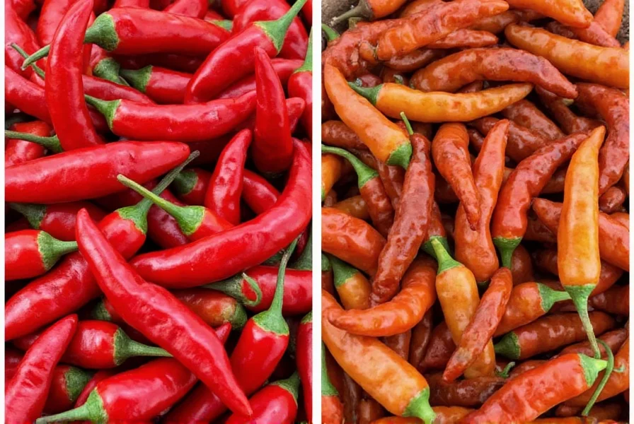 Bundle of dried chile guajillo