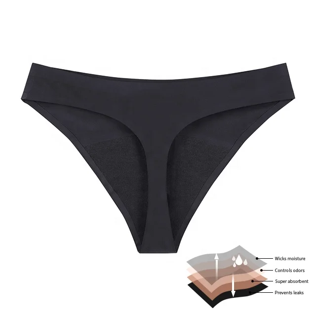 

Woman 4 Layers Absorbent Menstrual Period Panties Seamless Culotte Menstruelle Period Underwear