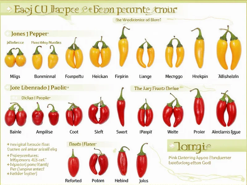 Pepper Picture Chart: Visual Guide to Pepper Varieties & Heat Levels