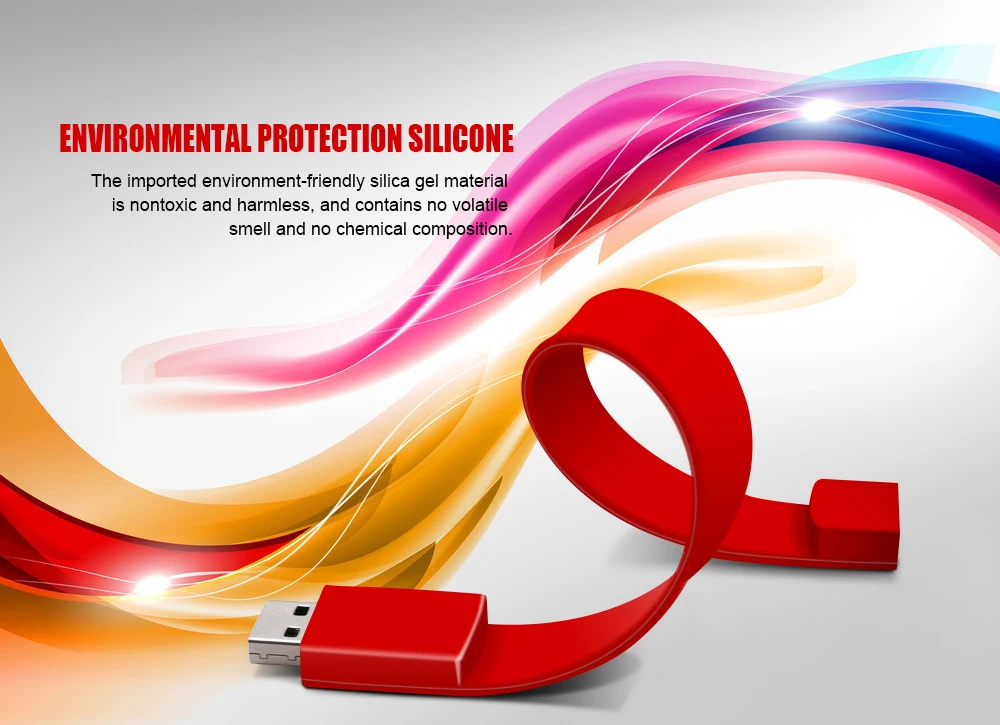 Customization logo printing OEM Wristband usb flash drive 128GB bracelet pendrive USB2.0 - ANKUX.COM