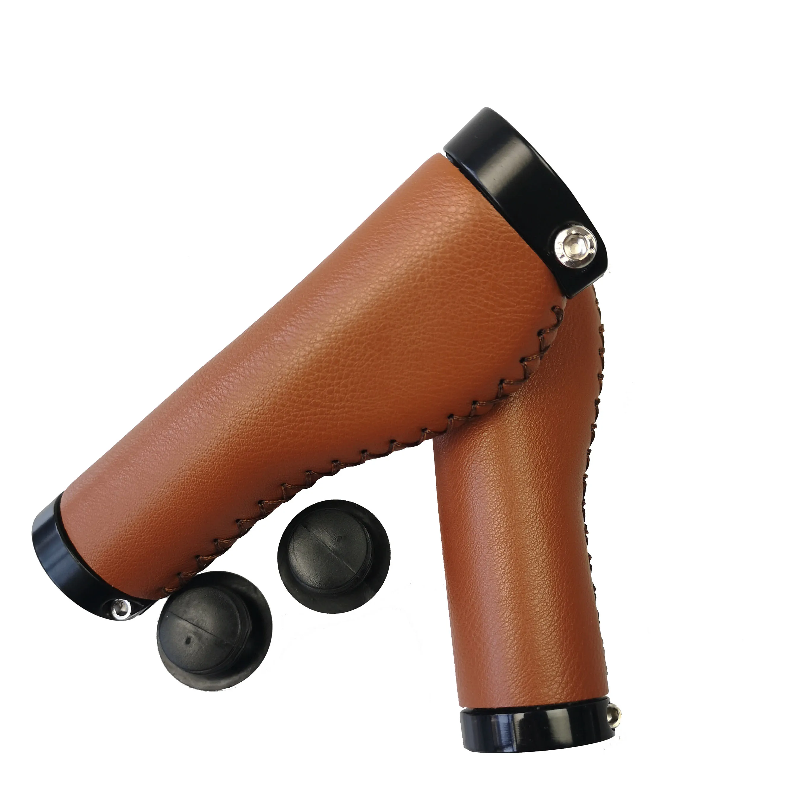 Customized Pu/leather Bicycle Hand Grip Durable Mountain Carbon Road