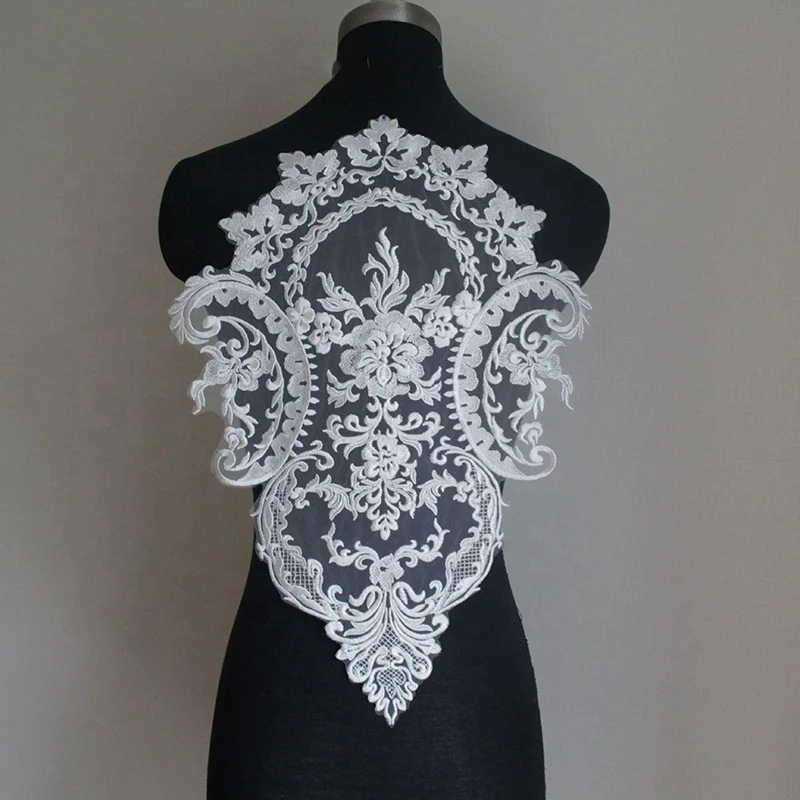 

High quality handwork embroidery beautiful lace appliques bridal, Accept customized color