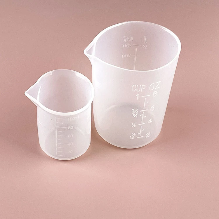 

DIY Handmade Casting Molds Making Tools Mixing Cups Pouring Cup Craft Accessories 250ml Silicone Mold Measuring Cup With Scale, Stock or customized