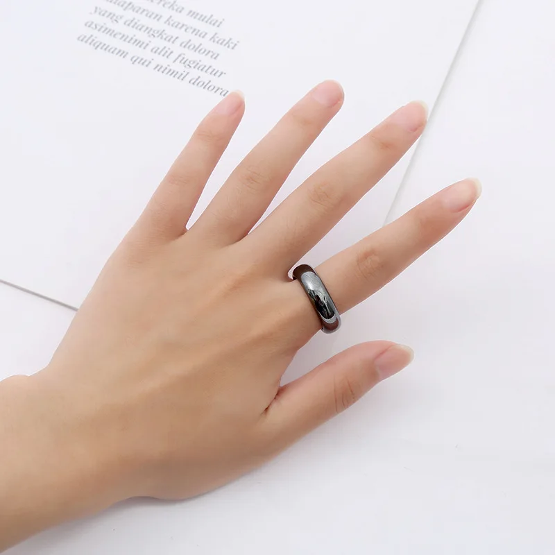

Free Shipping Genuine Hematite Rings Number 5 6 7 8 9 10 11 12 13 Factory Wholesale Fashion Jewelry Magnetic Iron Ring