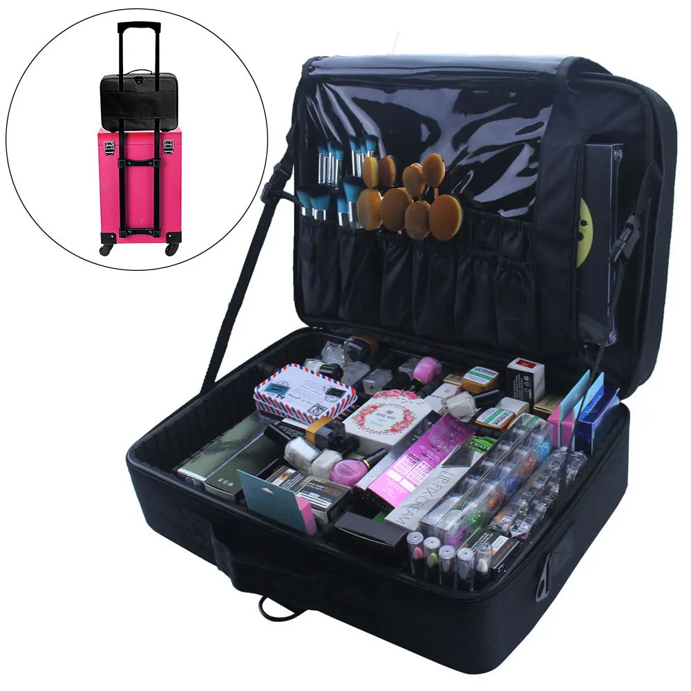 

Reasonable Price Delicate Product Beauty Cosmetic Bag Makeup Set In Stock, Black,pink