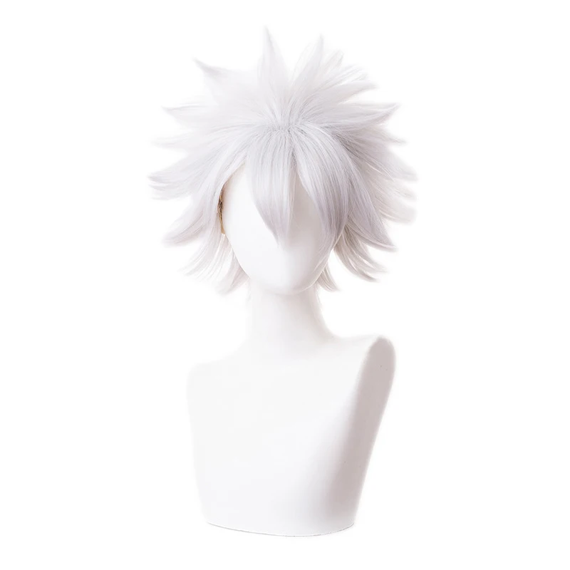 

Silver-gray Explode Short Hair Anime Comic Exhibition Cosplay Hair High Temperature Silk COS Wigs