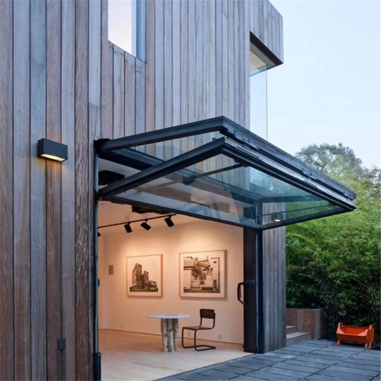 Topwindow אלומיניום מתקפל זכוכית אלומיניום Bifold 3 עונה מרפסת חלון לקפל Windows