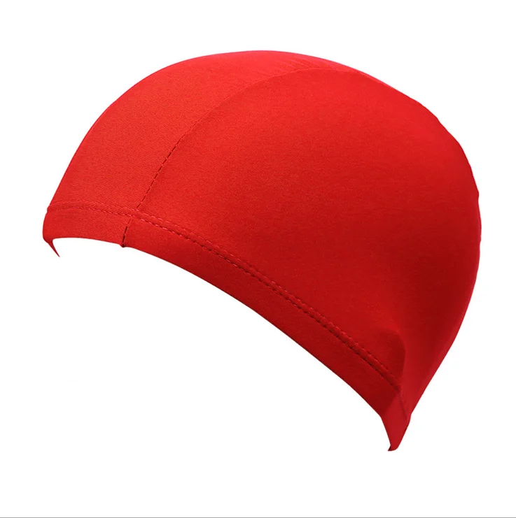 

Best price polyester cloth high elastic solid color individually wrapped swimming hats