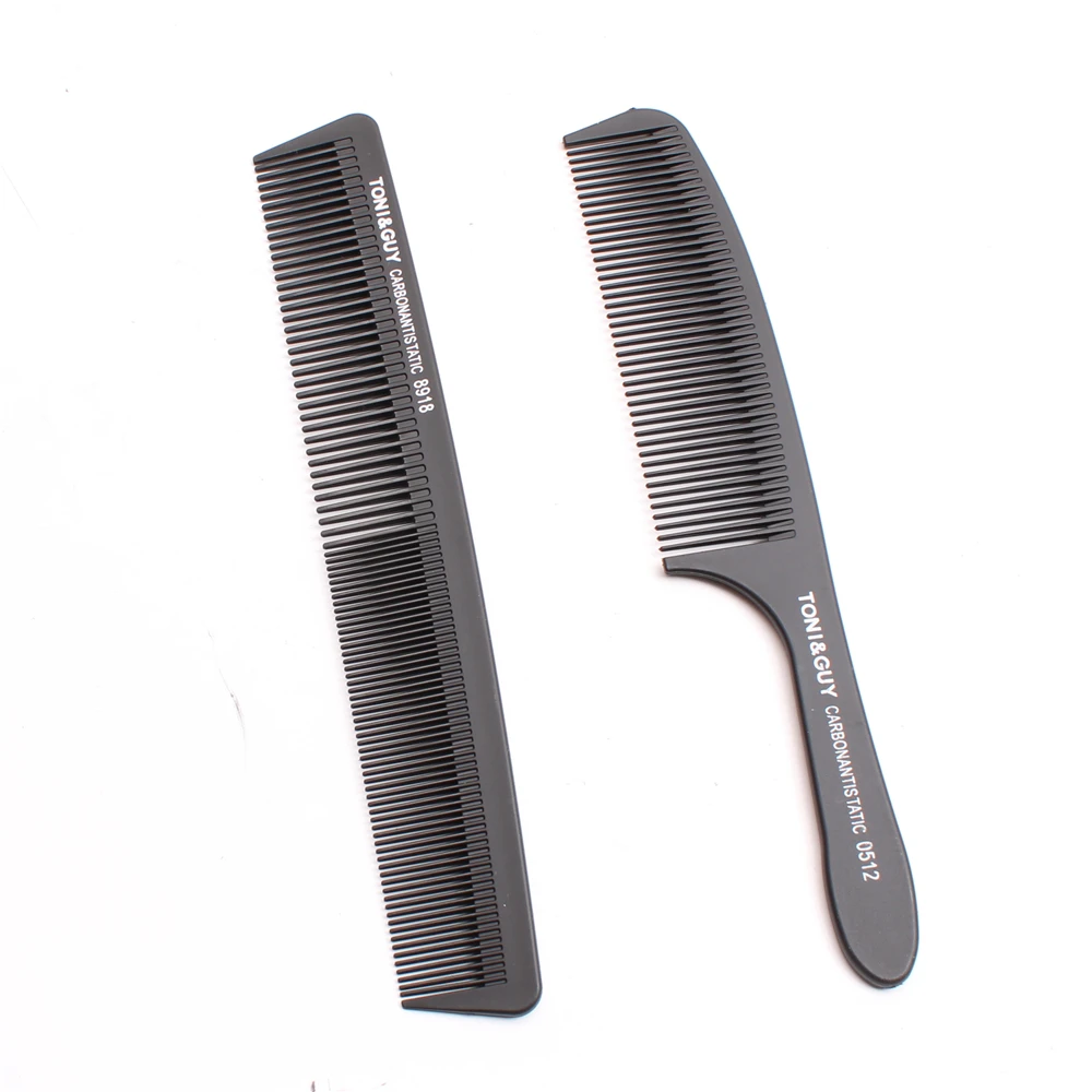 

High Quality Black Straight Hair Comb Pro Salon Hair Styling Hairdressing Antistatic Carbon Fiber Comb For Barber Hair Cutting