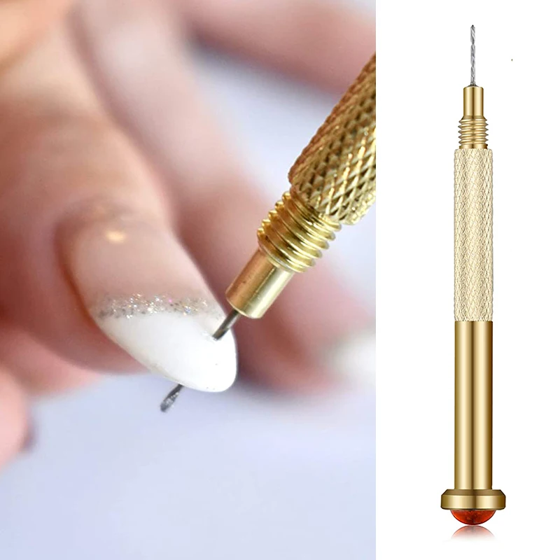 

nail piercing jewelry dangle charms tool Hand Dangle Drill Hole Maker Dotting Pen Piercing Professional Manicure Nail Art Tool