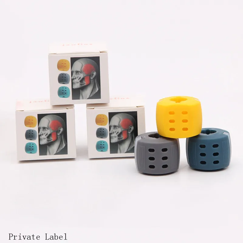 

Hot selling on amazon Double Chin Exercise Chew Jawline Fitness Ball jaw Exerciser device, Multi colors