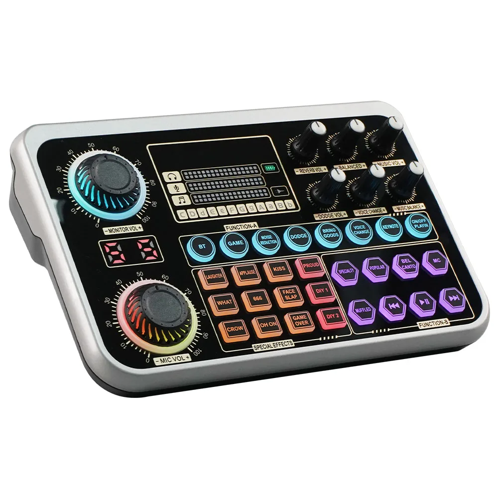 

Hot Sales Studio DJ Mixer ZS20U Sound Card Audio Interface For live Communication or Singing