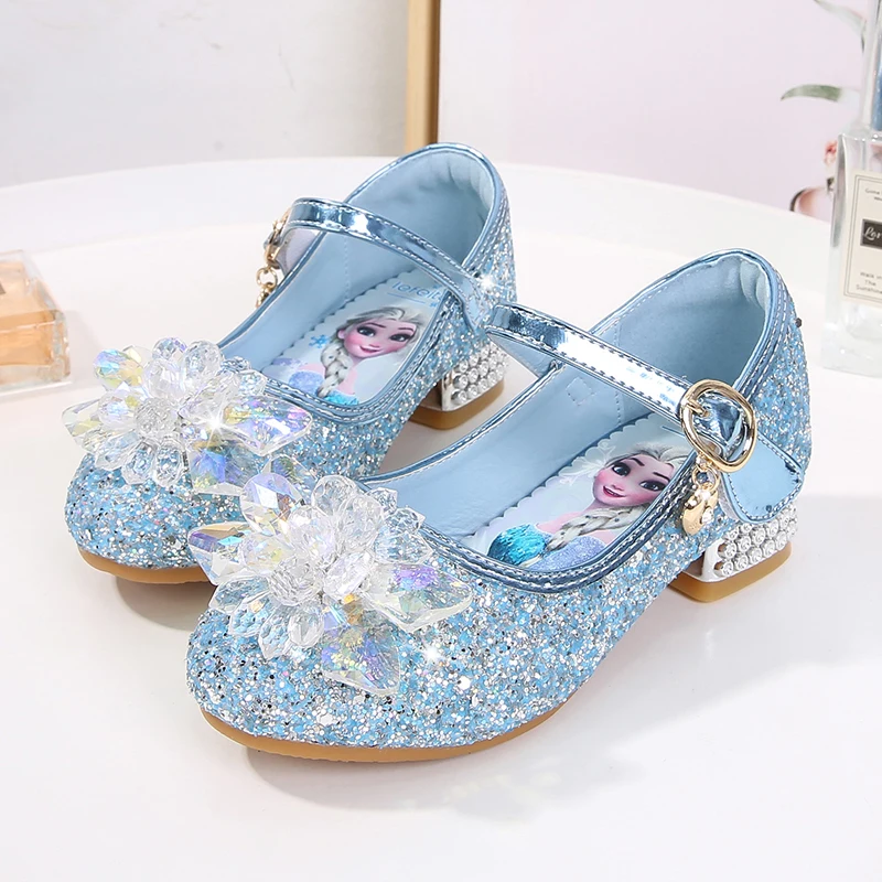 

Sequin Girls Princess Party Dress Shoes For Pageant Wedding Flower Girls Shoes To Match Evening Dress Kids High Heel Shoes