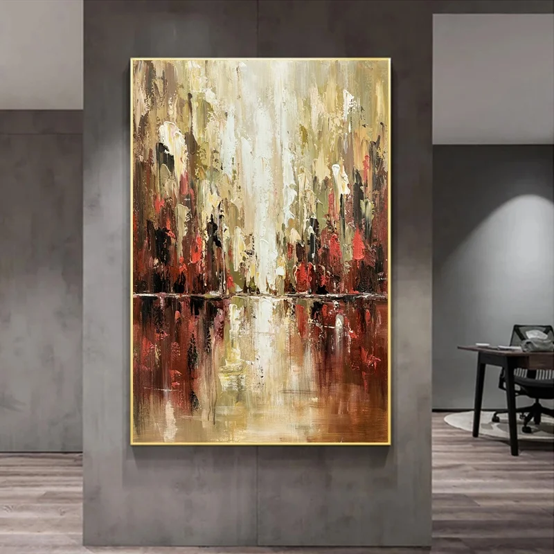 Customized Dropshipping Abstract Oil Painting on Canvas Handmade Mural Modern Wall Art Picture Office Bar Home Large Art
