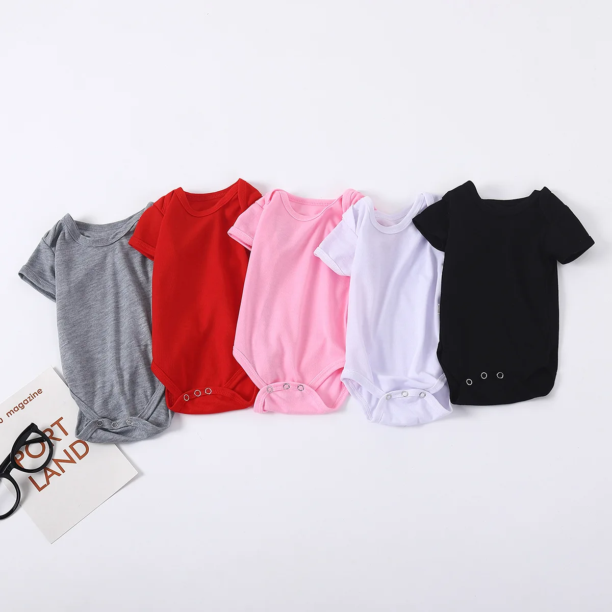 

Wholesale customize letter short sleeve polyester newborn baby boy summer clothes girl baby clothes blank baby rompers