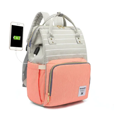 

Diaper Baby outdoor backpack Waterproof Mummy Backpack With Usb Baby Nappy Bag