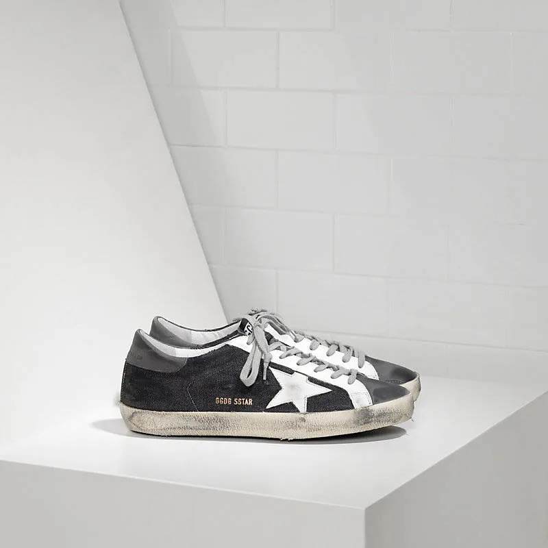 

Goldens Sneakers SNEAKERS SUPER STAR IN PELLE E STELLA IN PELLE black denim grey nab gooses Shoes, 20colors