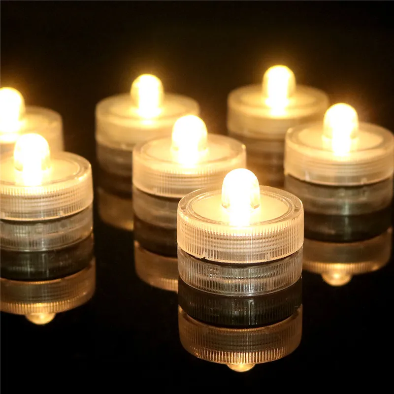 Hot Sale 12pcs color changing  Water Activated LED Tea Lights for Pool, Fountain,Vase and Fish Tank