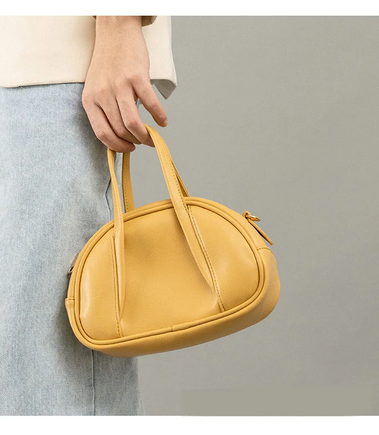 

Candy Solid color half round pillow handbag 2021 designer brand crossbody bags leather hand bag wholesale