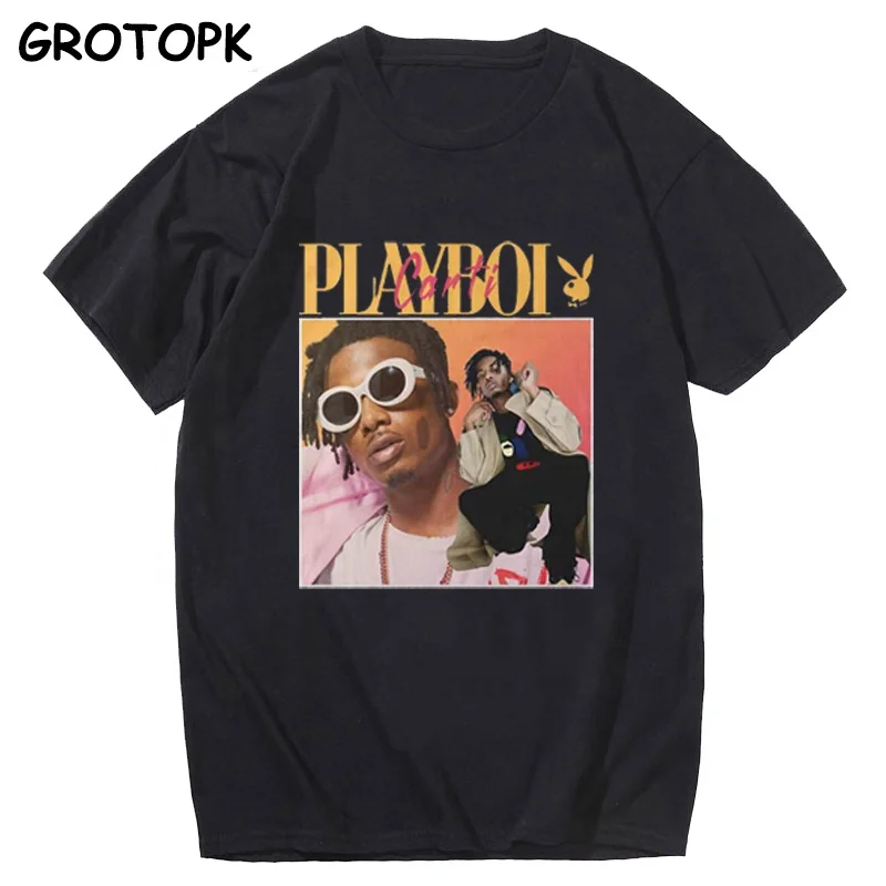 

High Quality Vintage Playboi Carti Vintage 90s Merchandise Print Men T Shirt O-neck Casual Cotton T-shirt Man Woman Tees Tops