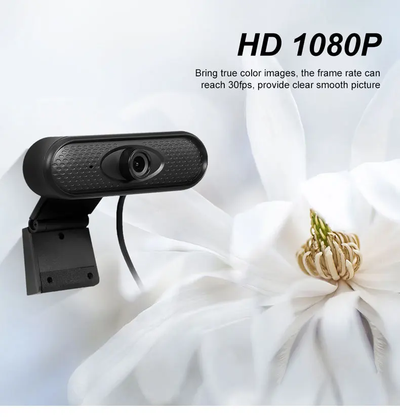 Drive Free HD 1920X 1080P Webcam Live Streaming USB Camera Built In Microphone For Video Calling Conference
