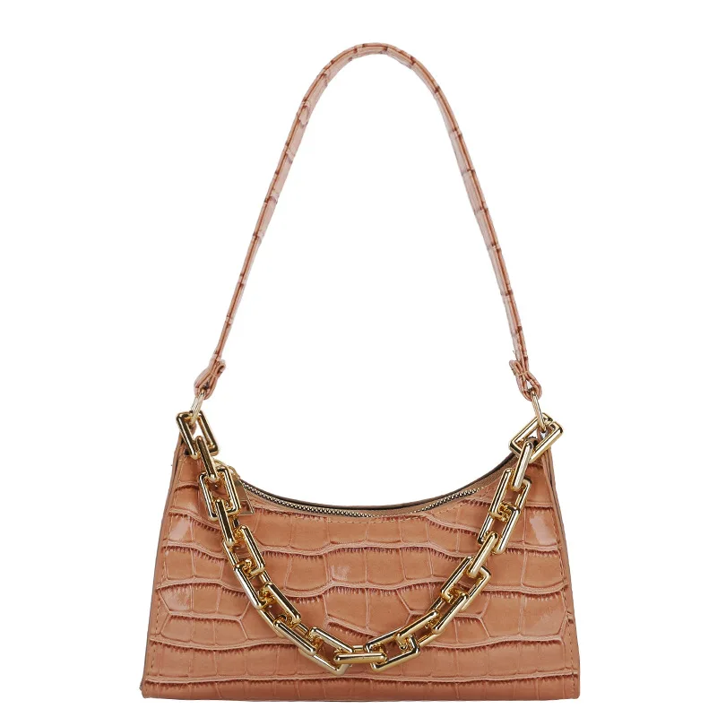 

Wholesale Hot Sale Fashion Crocodile Pattern Lock Buckle Shoulder Bag Handbag For Women, 9 colors