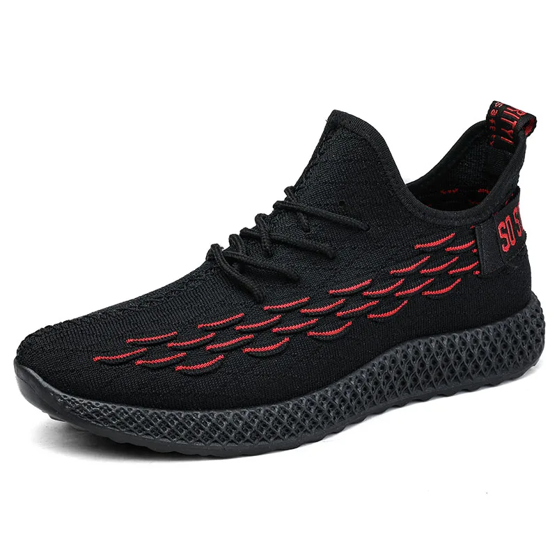 

High quality Lightweight Breathable black casual sneakers for men, Picture color