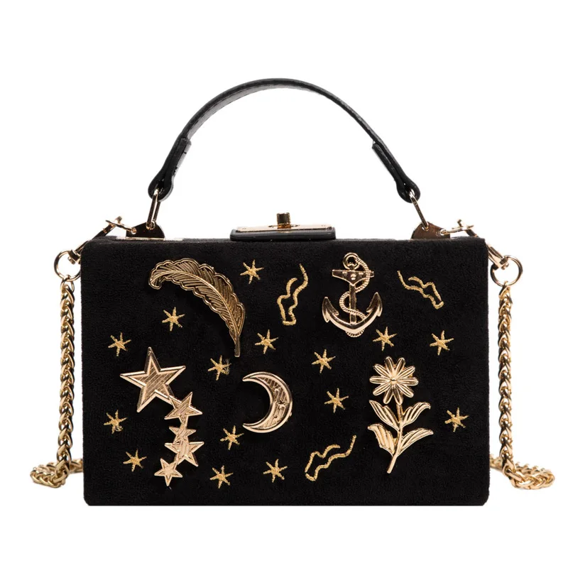 

Hot Girls Fashion Galaxy Star and Moon Banquet Evening Wedding Crossbody Bag Designers Luxury Purses and Handbags for Women, 3 colors