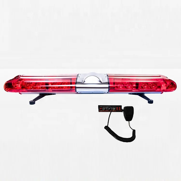 47Inch Full Size 260W Red  LED Light Bar with  Horn Speaker Siren for Ambulance