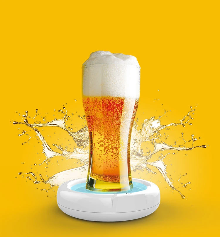 

DD458 Home Bar Ultrasound Beer Foaming Mat Automatic Make Foam Bubble Machine Portable Shaker Beer Frother