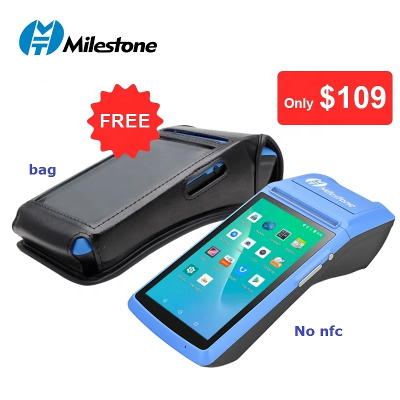 

Milestone MHT-M1 3G android handheld pos mobile touch screen pos machine with printer