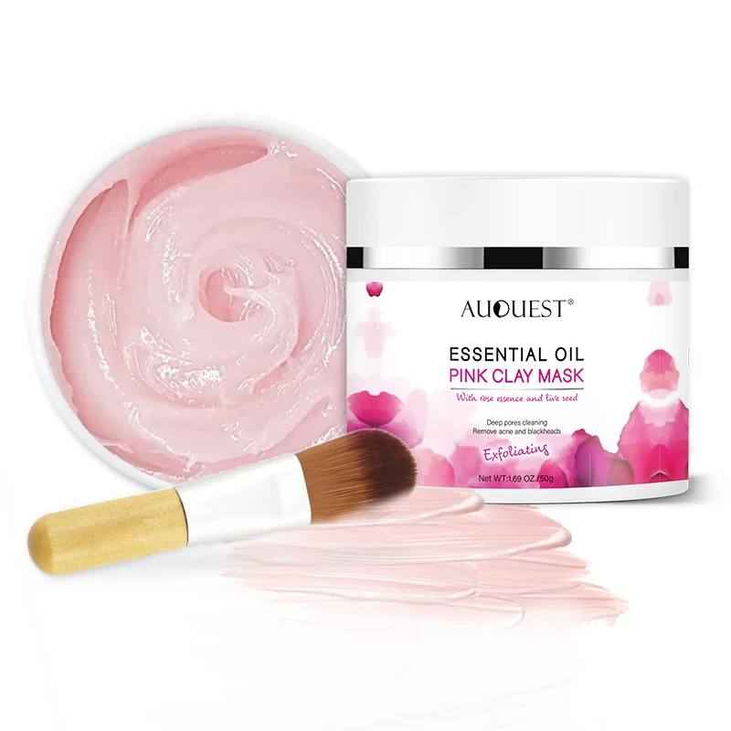 

New Arrival Australia Kaolin Volcanic Bentonite Exfoliating Smoothing Whitening Face Mud Mask Rose Oil Pink Clay Mask