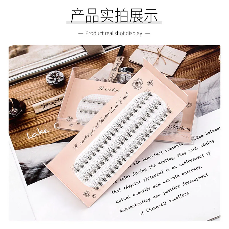 

10/20/30 Grafted Eyelashes 0.10 Thick 10P Beauty Salon Single Cluster Planting False Eyelashes