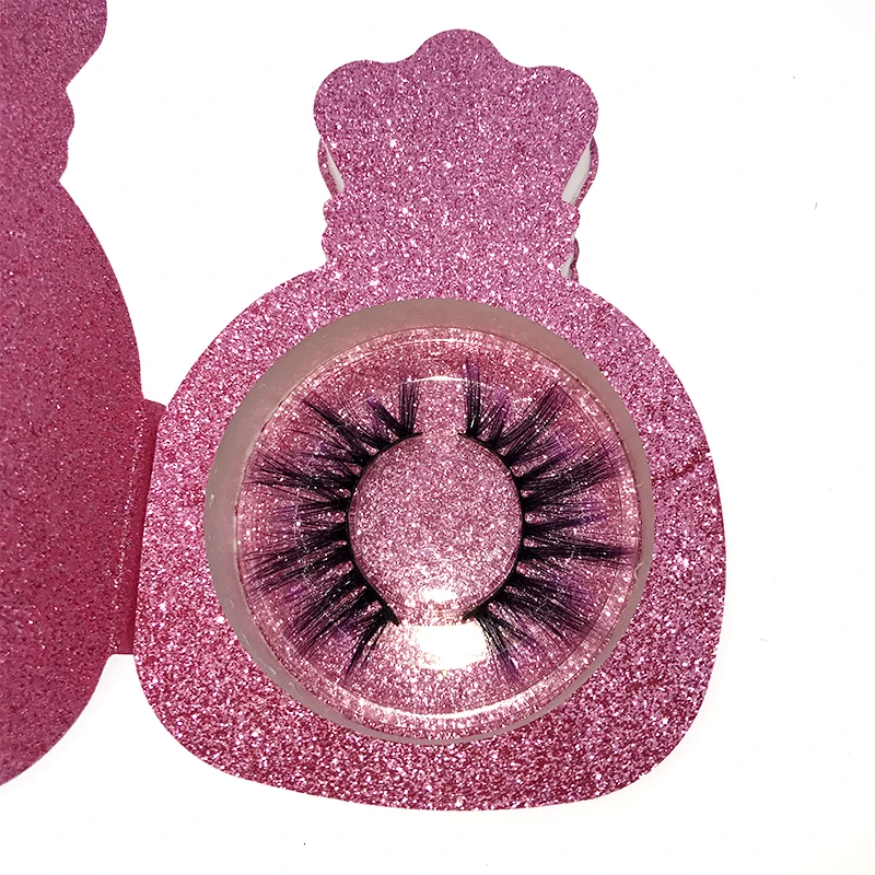 

Cruelty free Best sell fluffy 3d faux mink lasheswholesale vendor mink, Black