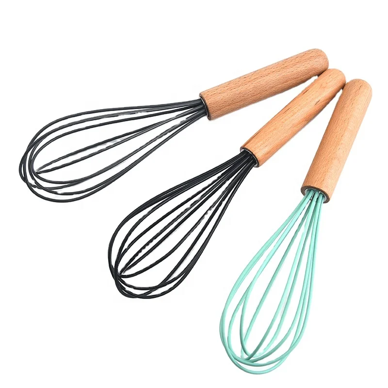 

Multi Purpose Wooden Material Whisk Cream Whisk Handheld Mixer Baking Tool