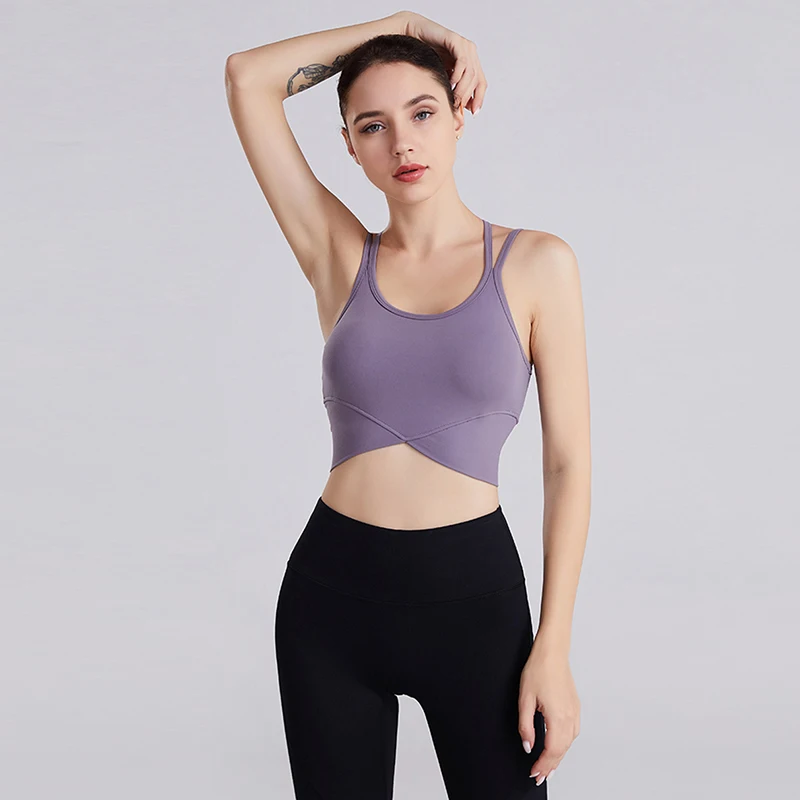

Custom Seamless Fitness Running Workout Padded Sexy Yoga Top Bra