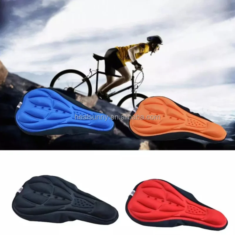 

Mountain Bike Cycling Thickened Extra Bicycle Seat Saddle Cover Comfortable Soft Bike Seat Cover, Black , red, blue, orange