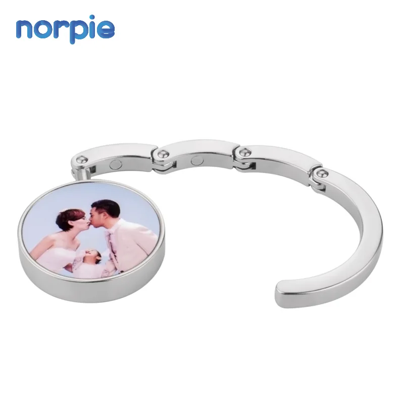 

Wholesale Custom Bulk Sublimation Blank Metal Foldable Bag Hanger, Silver