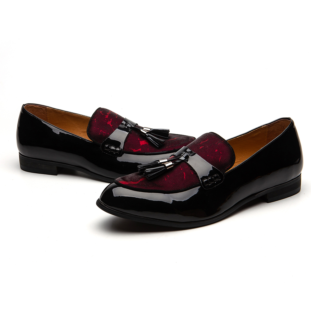 

Men Dress Shoes Men Wedding Fashion Office Patent Leather Comfy Men Forma Shoes, Picture