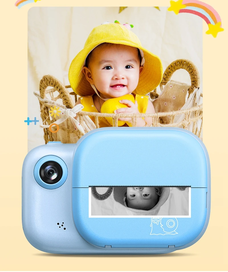 

Amazon hot sale mini thermal printer camera photo printer instant 1080p printed camera for kid