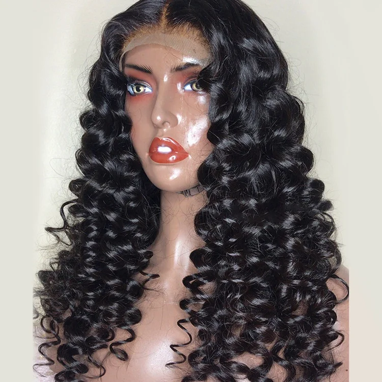 Black Women HD Lace Fake Scalp Deep Body Wave Cambodian Virgin Cuticle Aligned Hair 13*6 Lace Frontal Wigs